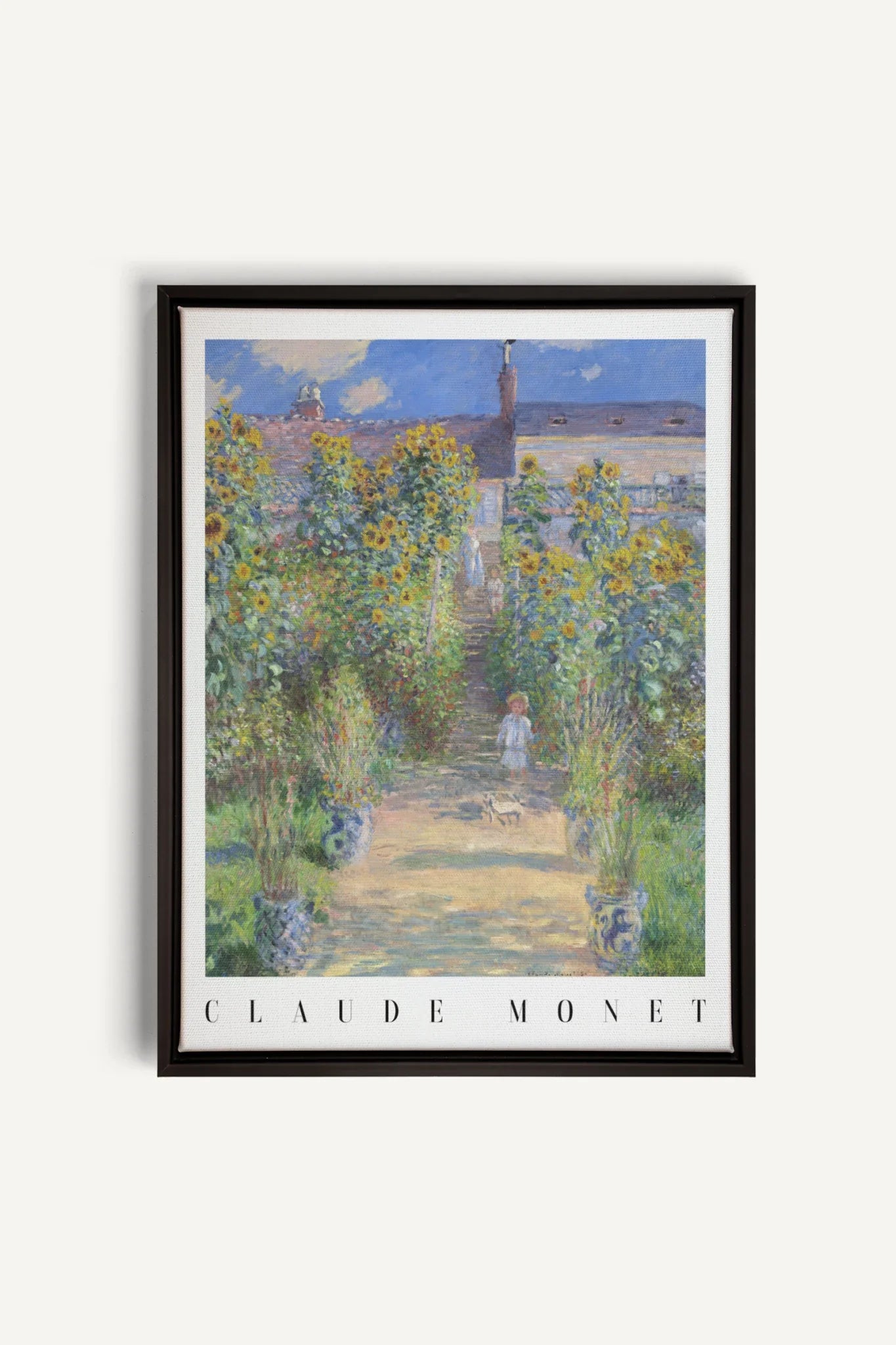 GARDEN LIGHT, Oeuvre sur toile étirée, encadré Noir