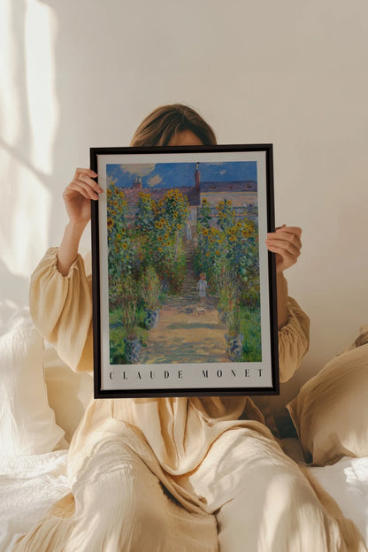 GARDEN LIGHT, Oeuvre sur toile étirée, encadré Noir