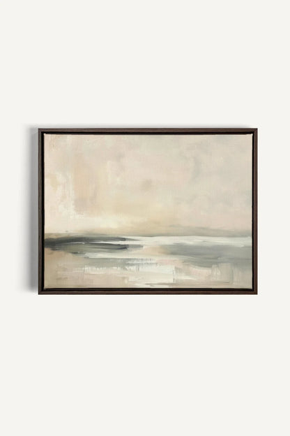 OLEKA CANVAS - GENTLE BREEZE, Oeuvre sur toile étirée, encadré Brun Noyer