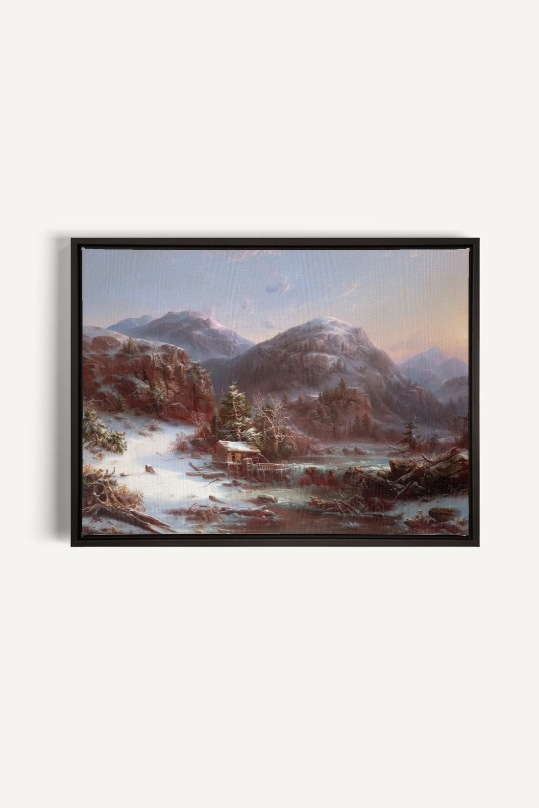 GLACIAL DAWN, Oeuvre sur toile étirée, encadré Noir