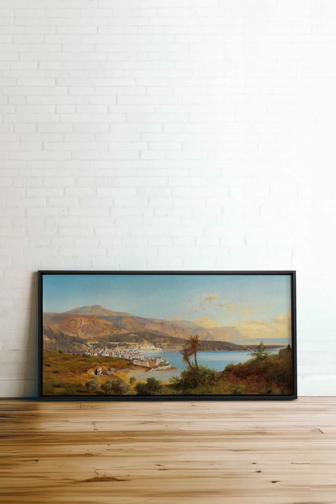 GOLDEN BAY, Oeuvre sur toile étirée, encadré Noir