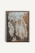 OLEKA CANVAS - GOLDEN FEATHER, Oeuvre sur toile étirée, encadré Brun Chêne