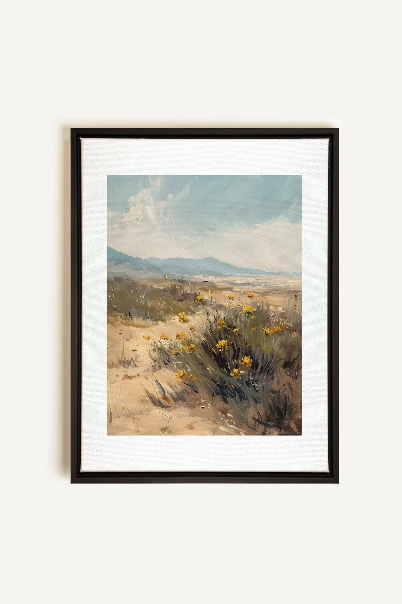 OLEKA CANVAS - GOLDEN PATHWAY, Oeuvre sur toile étirée, encadré Noir