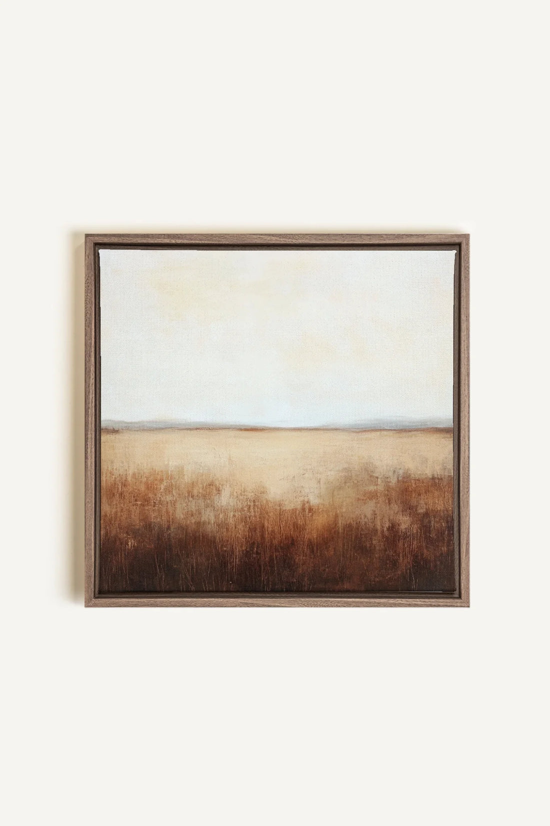 GOLDEN PLAINS, Oeuvre sur toile étirée, encadré Brun Chêne