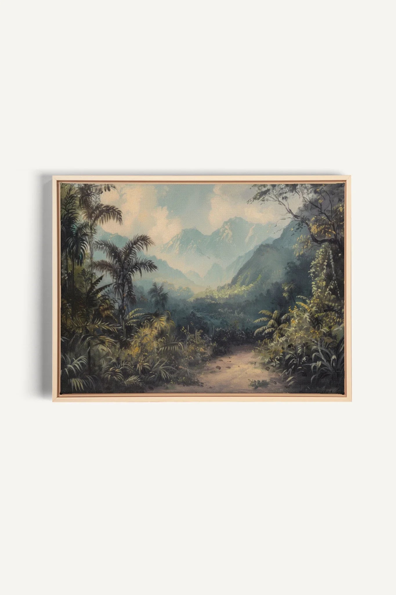 GOLDEN REALM, Artwork on stretched canvas, framed Natural Light