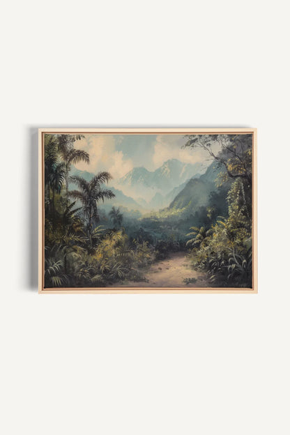 GOLDEN REALM, Artwork on stretched canvas, framed Natural Light