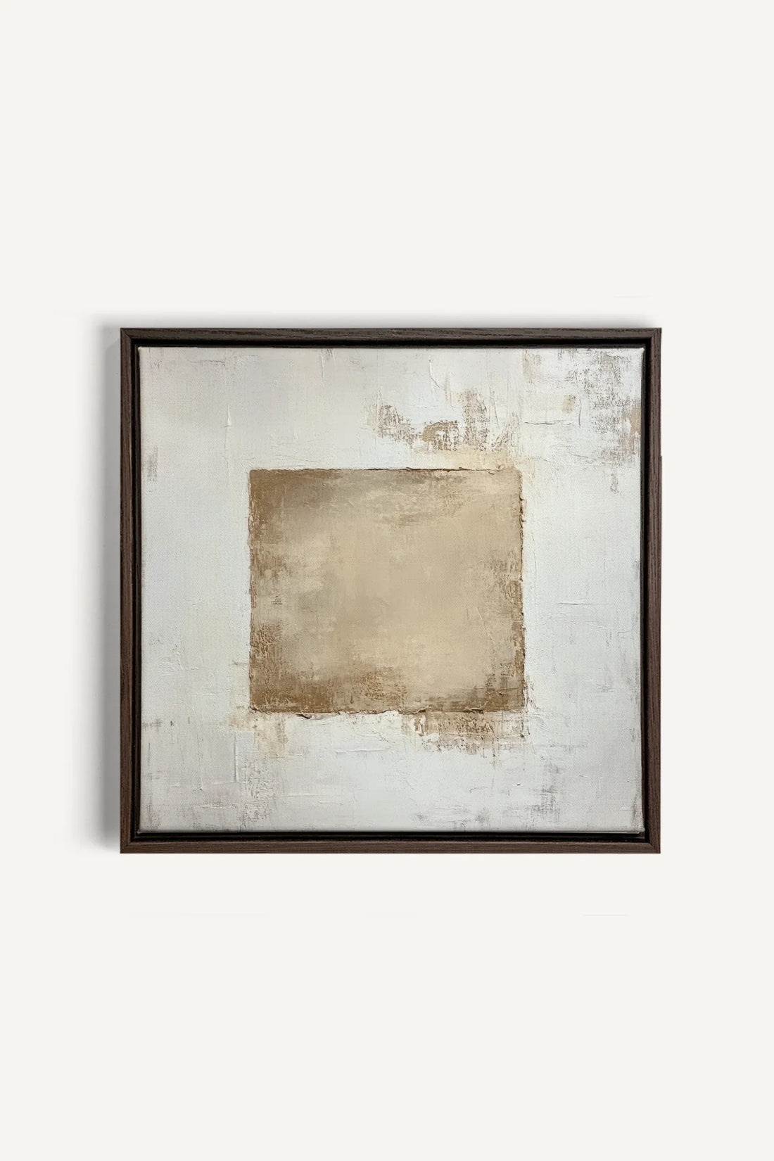 GOLDEN TEXTURE, Oeuvre sur toile étirée, encadré Brun Noyer