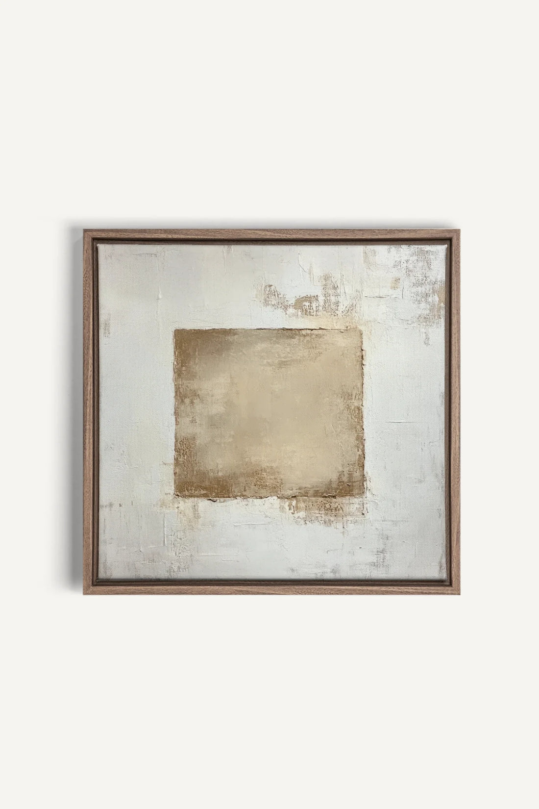 GOLDEN TEXTURE, Oeuvre sur toile étirée, encadré Brun Chêne
