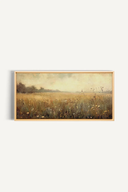 Greenscape, Artwork on stretched canvas, framed Natural Light