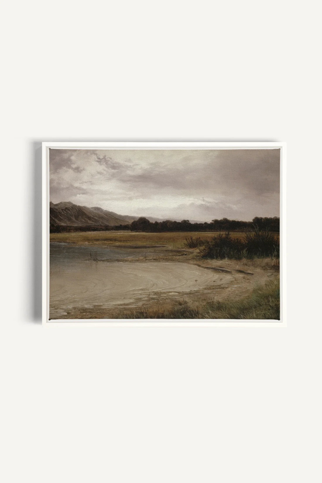 GREY MEADOW, Oeuvre sur toile étirée, encadré Blanc