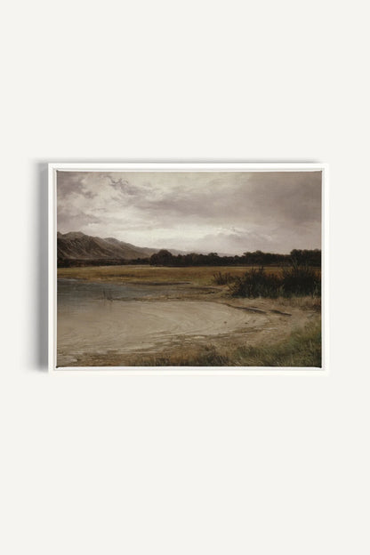 GREY MEADOW, Oeuvre sur toile étirée, encadré Blanc