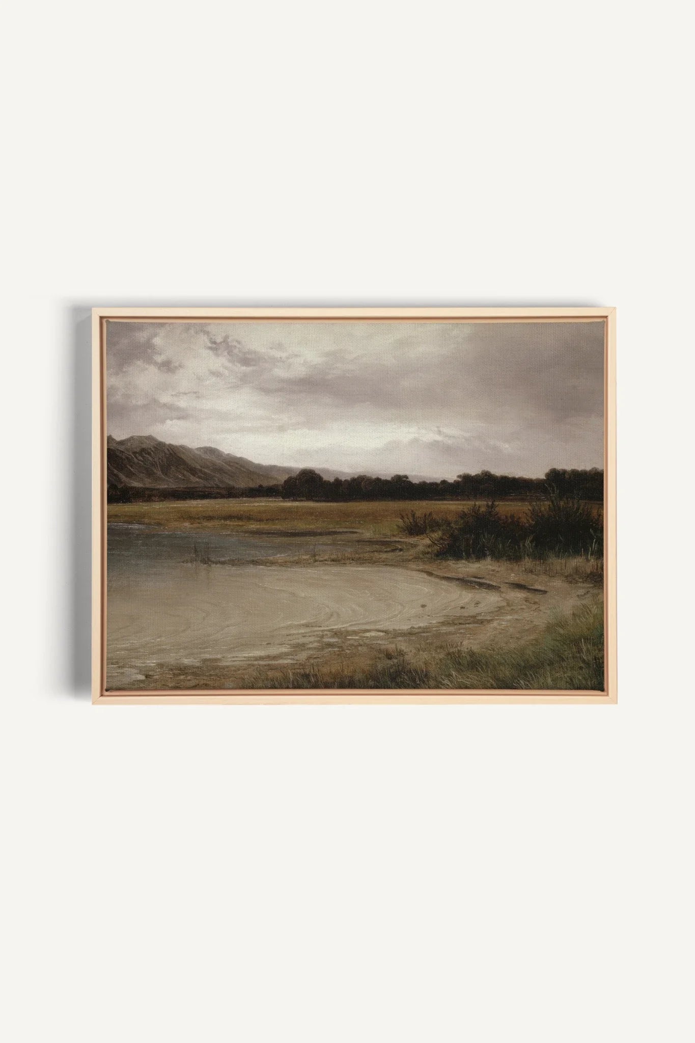 GREY MEADOW, Oeuvre sur toile étirée, encadré Naturel Clair
