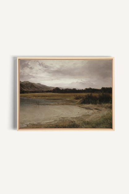 GREY MEADOW, Oeuvre sur toile étirée, encadré Naturel Clair