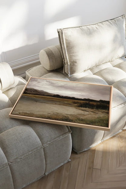 GREY MEADOW, Oeuvre sur toile étirée, encadré Naturel Clair