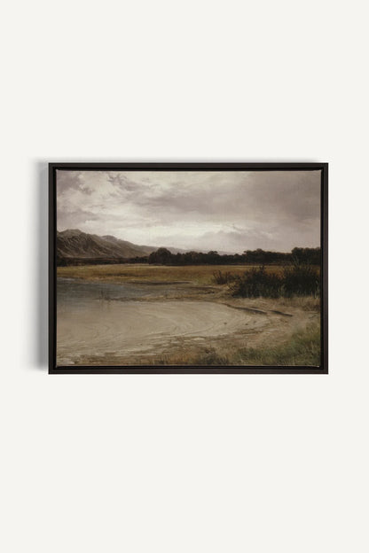 GREY MEADOW, Oeuvre sur toile étirée, encadré Noir