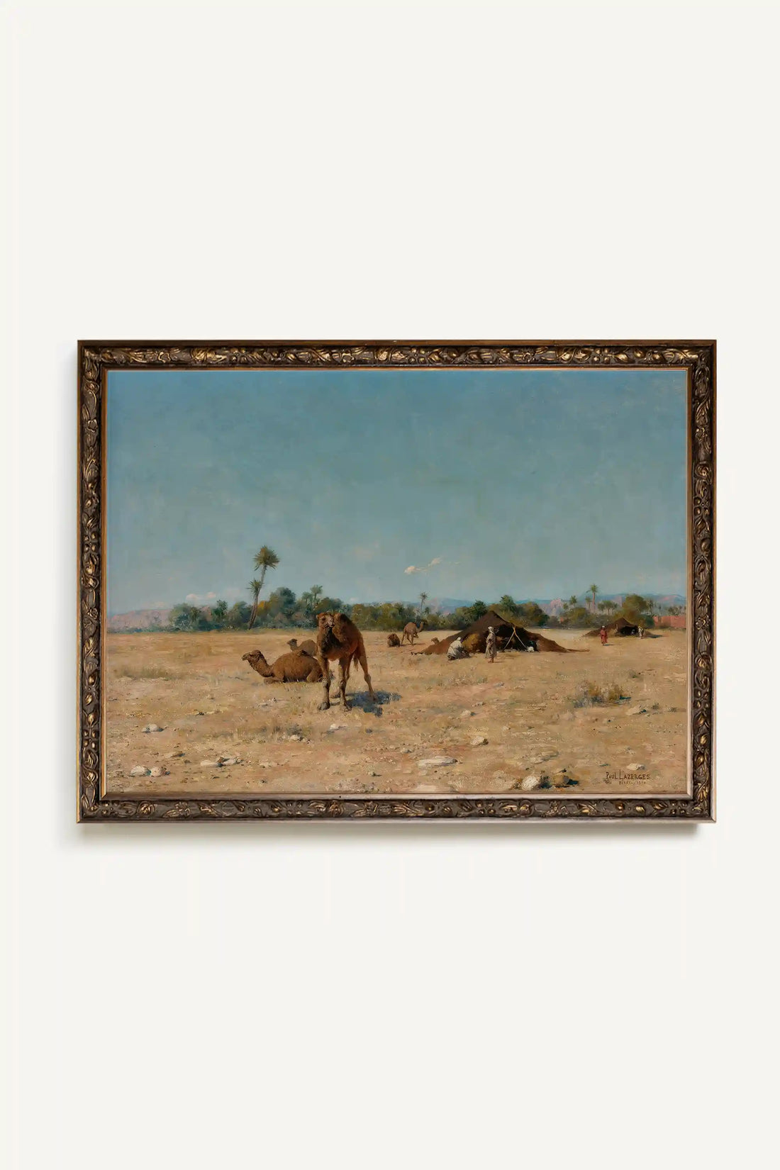 HALTE AU SOLEIL, Artwork on rigid canvas, framed in Vintage Bronze