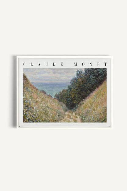 HERBES SALÉES, Oeuvre sur toile étirée, encadré Blanc