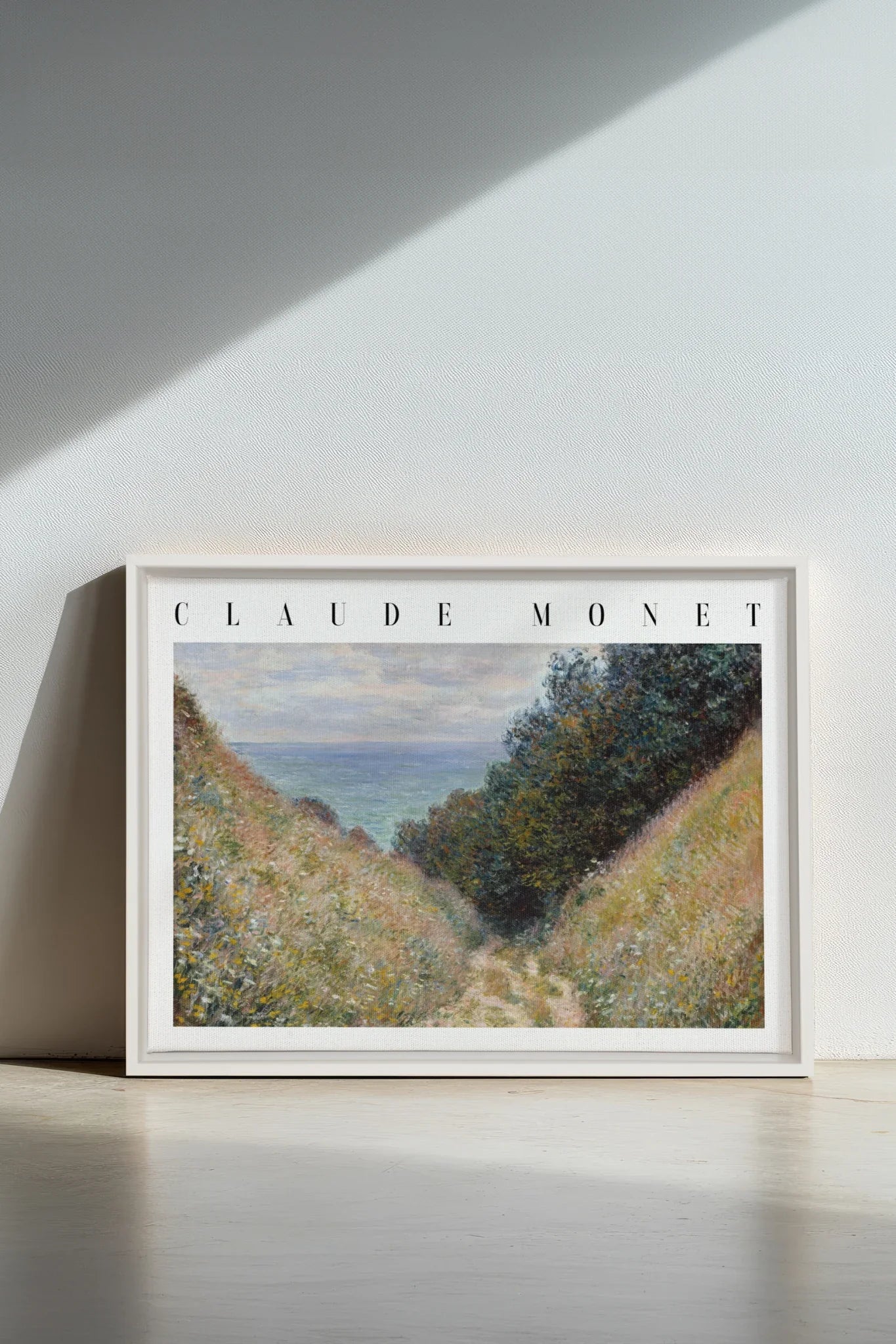 HERBES SALÉES, Oeuvre sur toile étirée, encadré Blanc