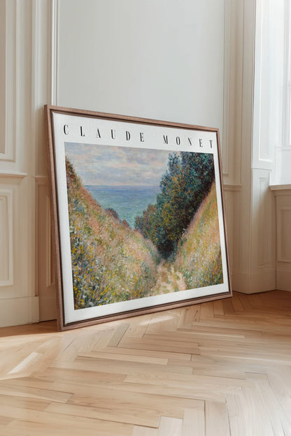 HERBE SALÉES, Oeuvre sur toile étirée, encadré Brun Chêne