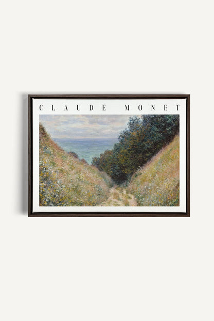 HERBE SALÉES, Oeuvre sur toile étirée, encadré Brun Noyer