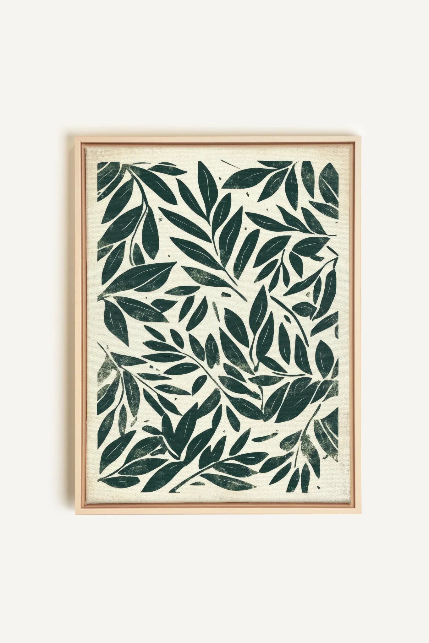 OLEKA CANVAS - HERITAGE GREENERY, Oeuvre sur toile étirée, encadré Naturel Clair