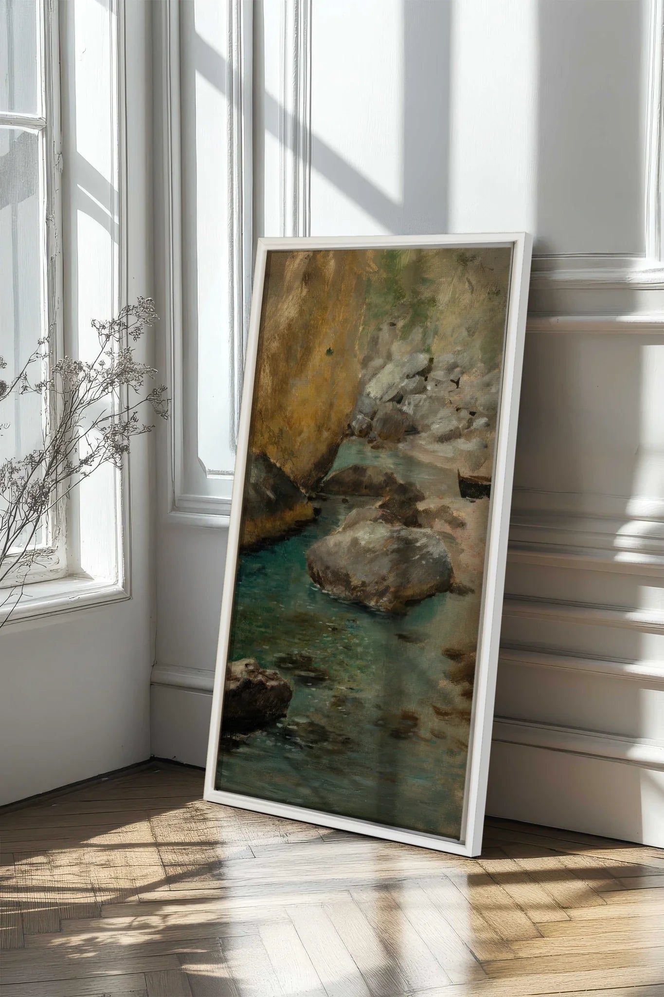 HIDDEN COVE, Oeuvre sur toile étirée, encadré Blanc