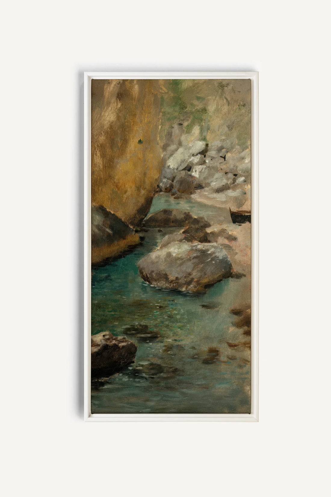 HIDDEN COVE, Oeuvre sur toile étirée, encadré Blanc