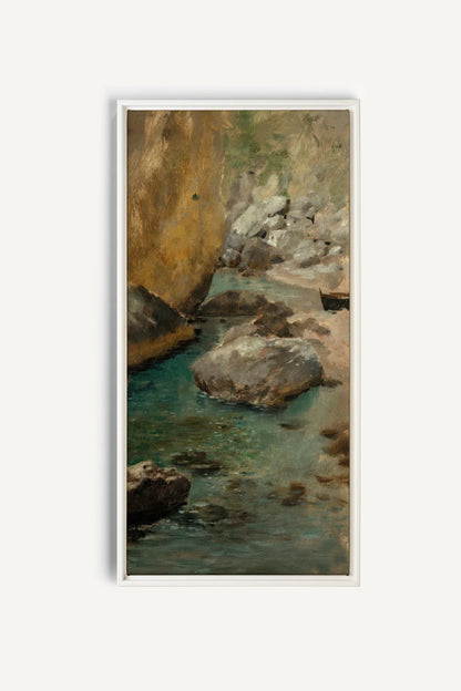 HIDDEN COVE, Oeuvre sur toile étirée, encadré Blanc