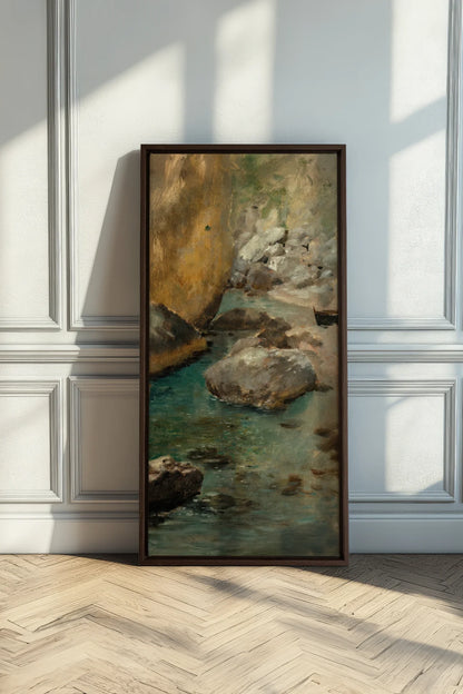 HIDDEN COVE, Oeuvre sur toile étirée, encadré Brun Noyer