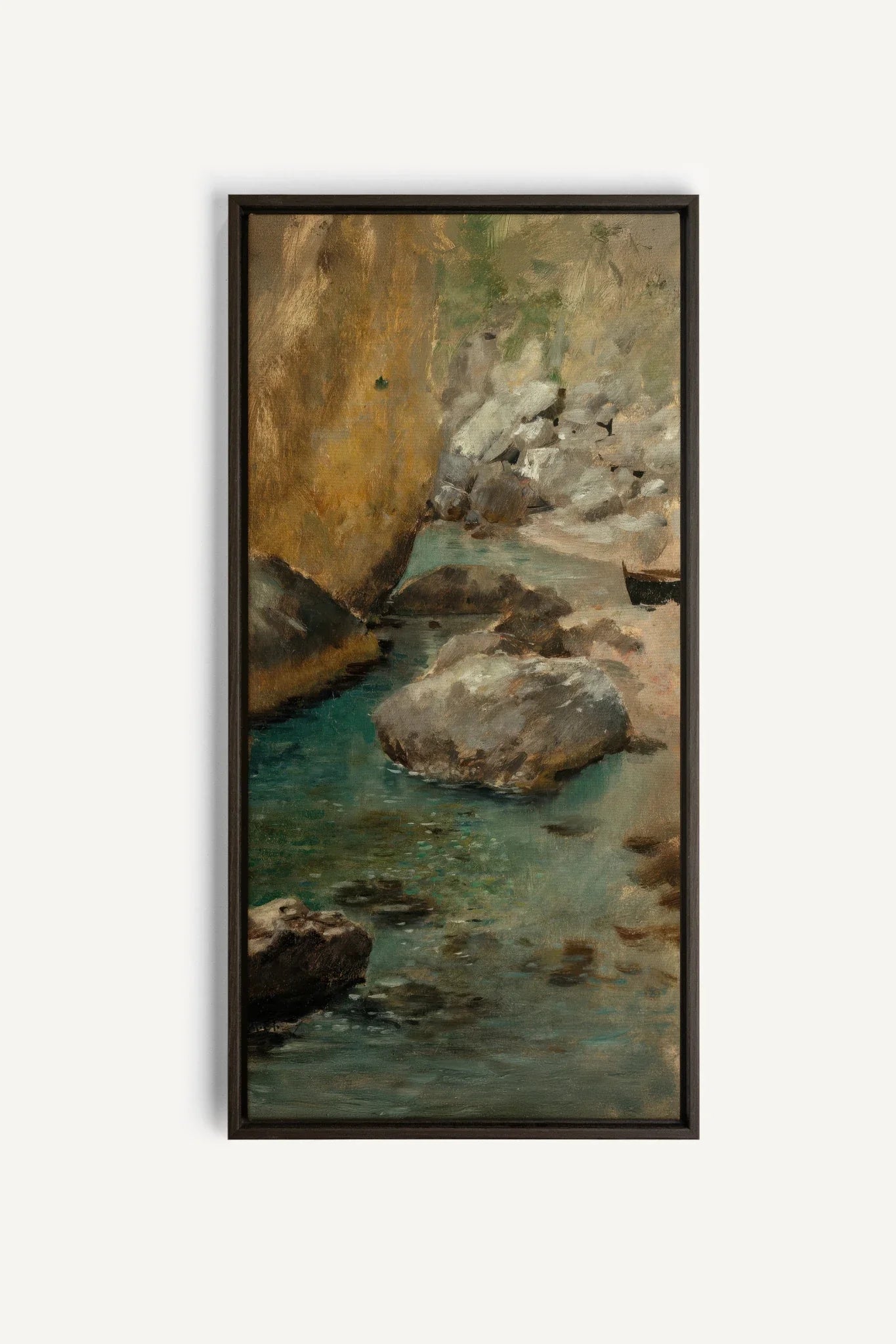 HIDDEN COVE, Oeuvre sur toile étirée, encadré Brun Noyer