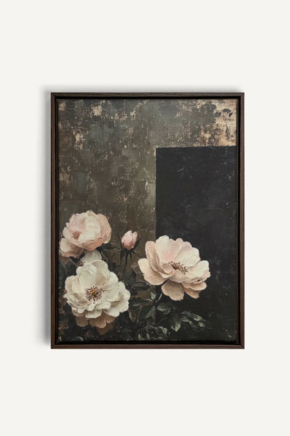 OLEKA CANVAS - HIDDEN LIGHT, Oeuvre sur toile étirée, encadré Brun Noyer