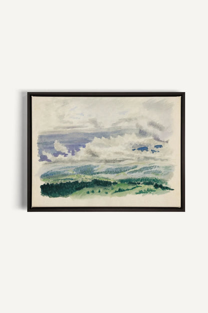 HILLS IN HUSH, Oeuvre sur toile étirée, encadré Noir