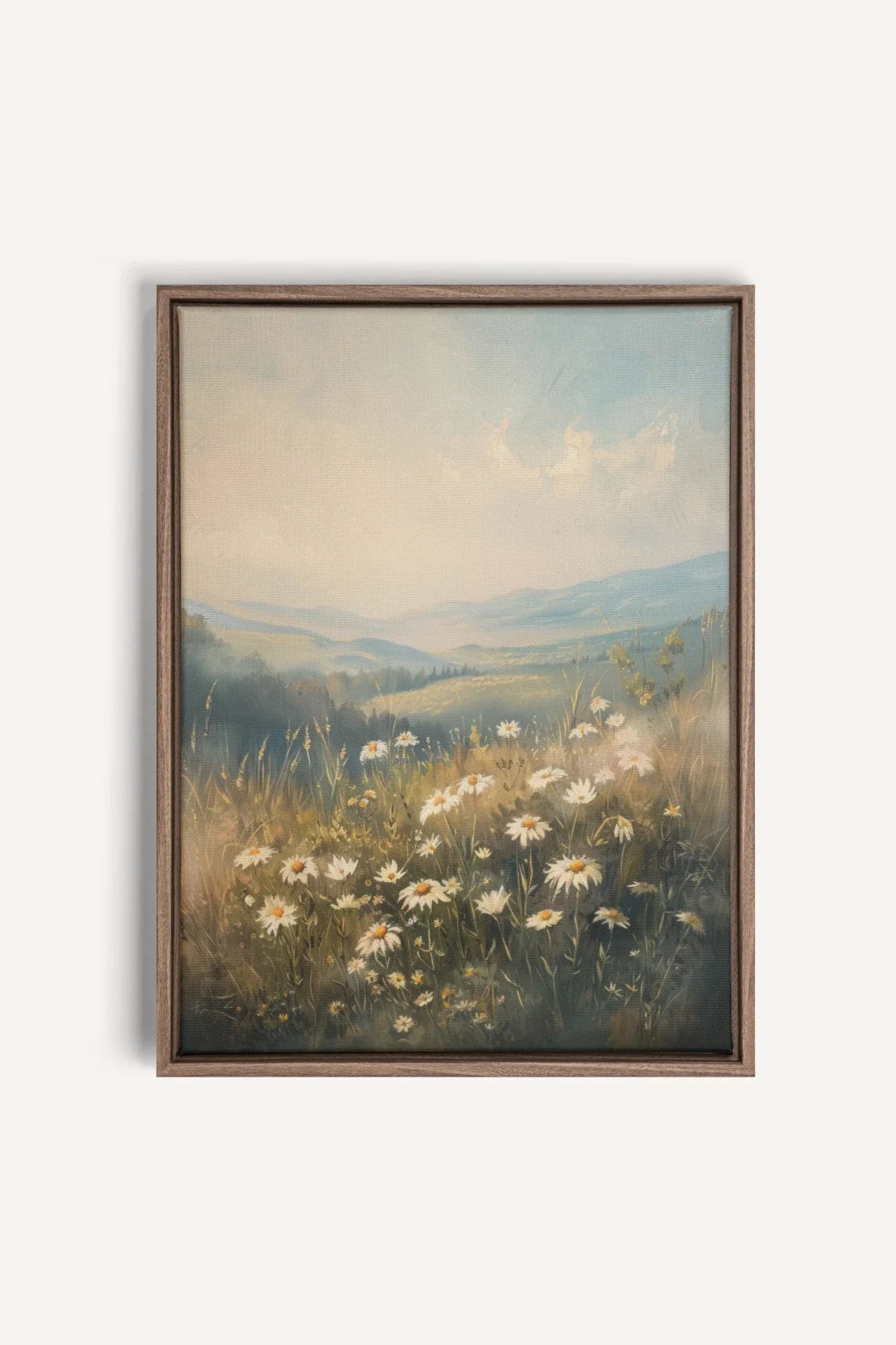 OLEKA CANVAS - HILLSIDE HARMONY, Oeuvre sur toile étirée, encadré Brun Chêne