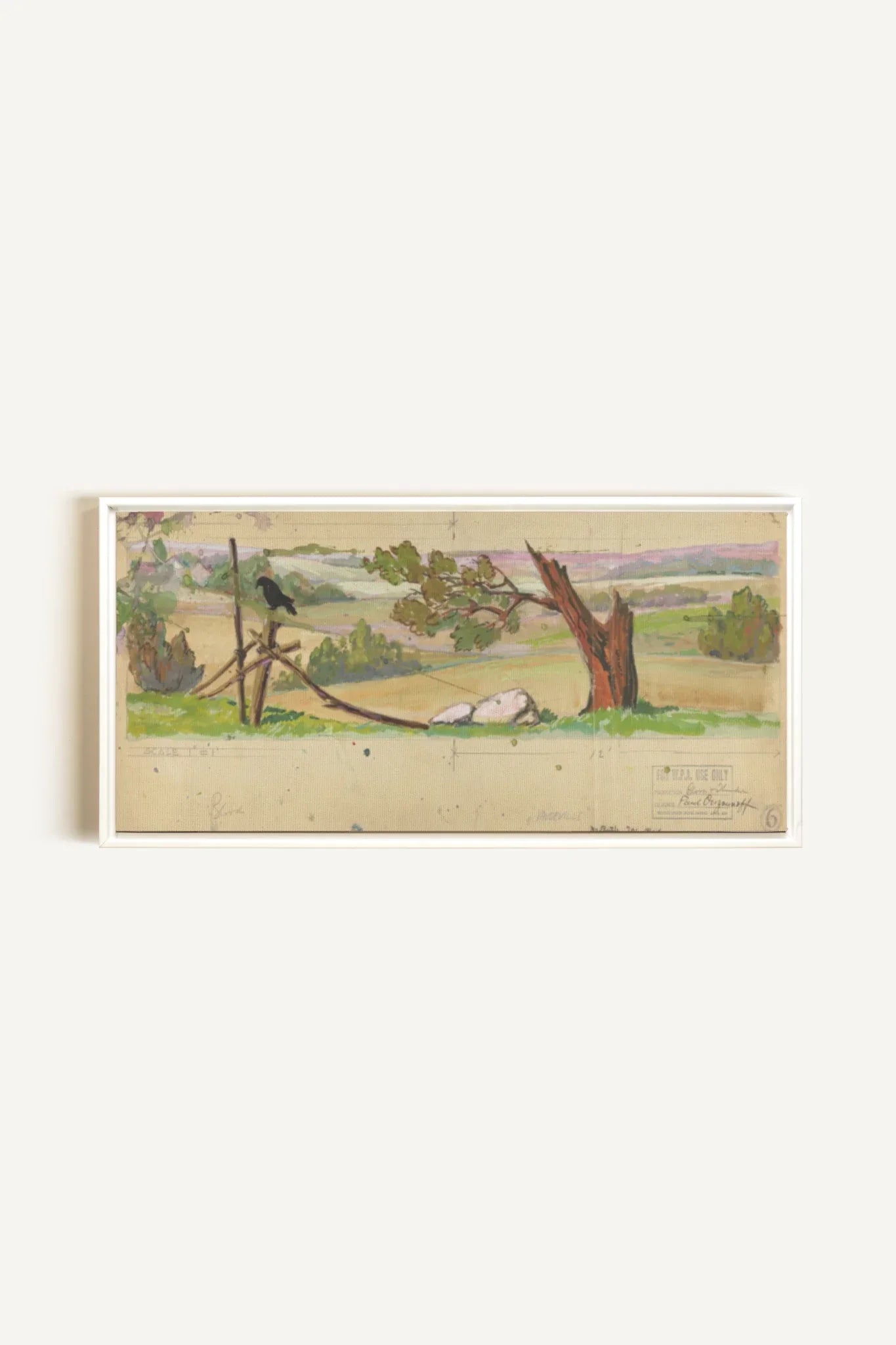 OLEKA CANVAS - HILLTONE DREAM, Oeuvre sur toile étirée, encadré Blanc