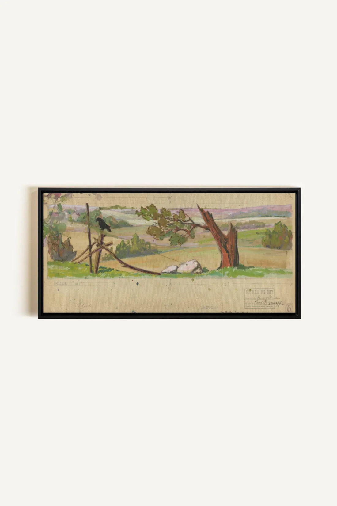 OLEKA CANVAS - HILLTONE DREAM, Oeuvre sur toile étirée, encadré Noir