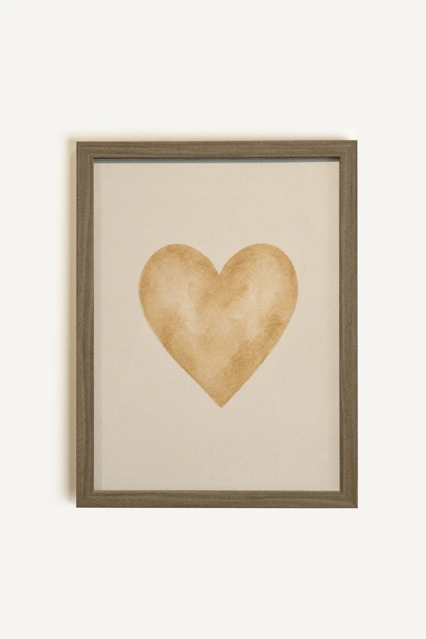 HONEY HEART, Oeuvre sur toile rigide, encadré brun chêne