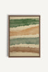 OLEKA CANVAS - HORIZON VÉGÉTAL, Oeuvre sur toile étirée, encadré Brun Chêne
