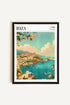 OLEKA CANVAS - Ibiza, Oeuvre sur toile étirée, encadré Noir