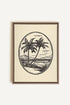 OLEKA CANVAS - ISLAND ESCAPE, Oeuvre sur toile étirée, encadré Brun Chêne