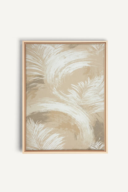 YVORY SWEEP, Oeuvre sur toile étirée, encadré Naturel Clair