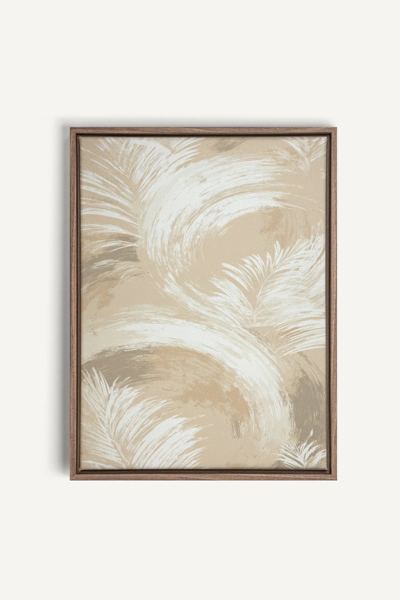 YVORY SWEEP, Oeuvre sur toile étirée, encadré Brun Chêne