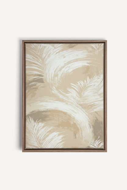 YVORY SWEEP, Oeuvre sur toile étirée, encadré Brun Chêne