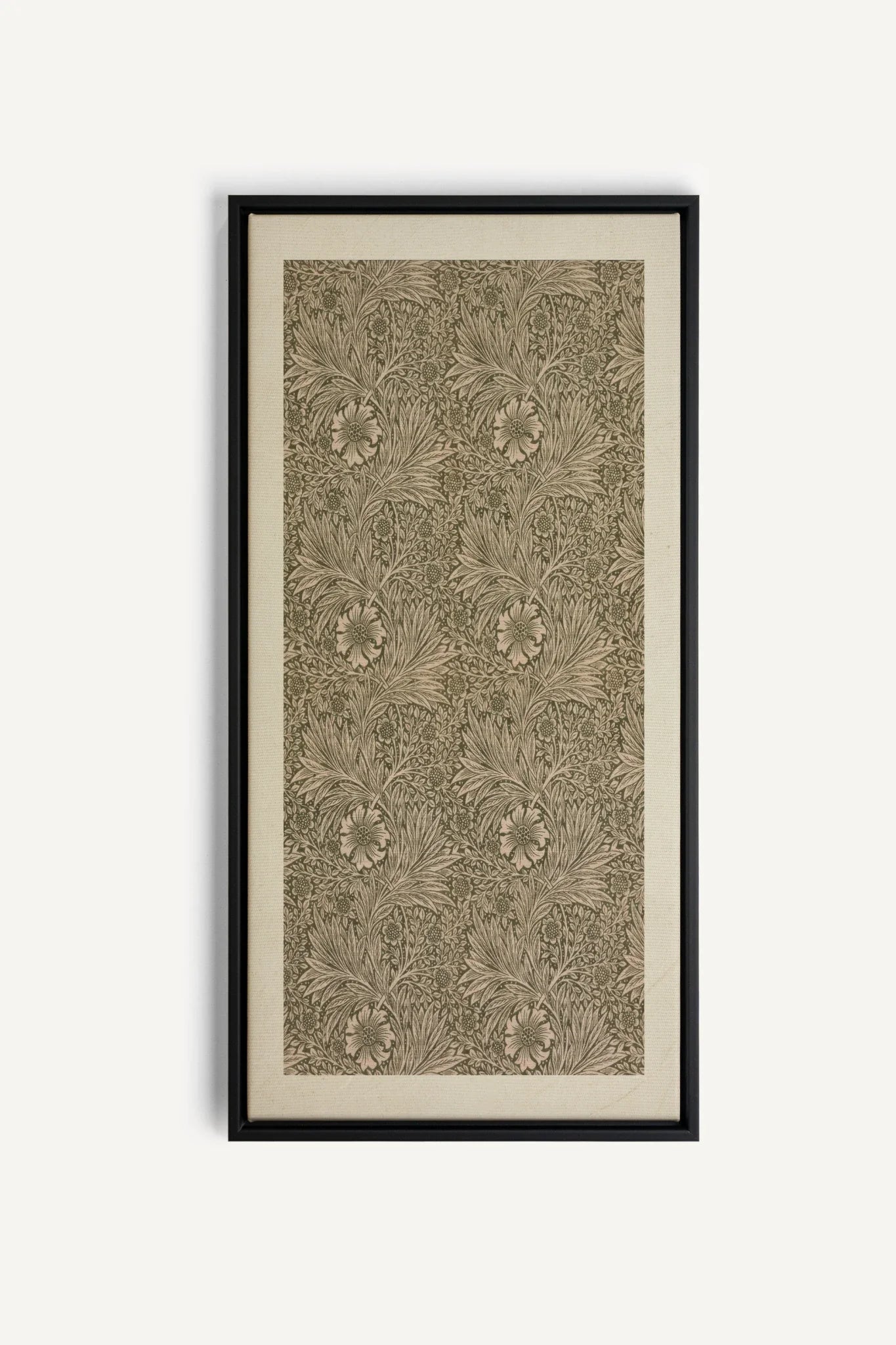 JARDIN GRAVÉ, Oeuvre sur toile étirée, encadré Noir