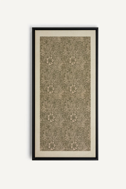 JARDIN GRAVÉ, Oeuvre sur toile étirée, encadré Noir