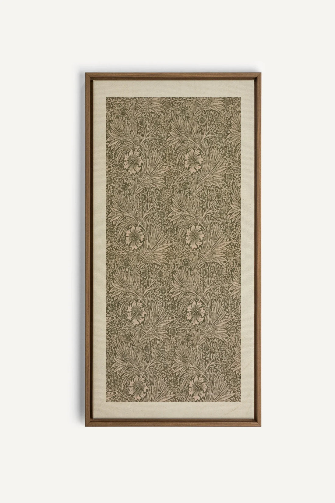 JARDIN GRAVÉ, Oeuvre sur toile étirée, encadré Brun Chêne