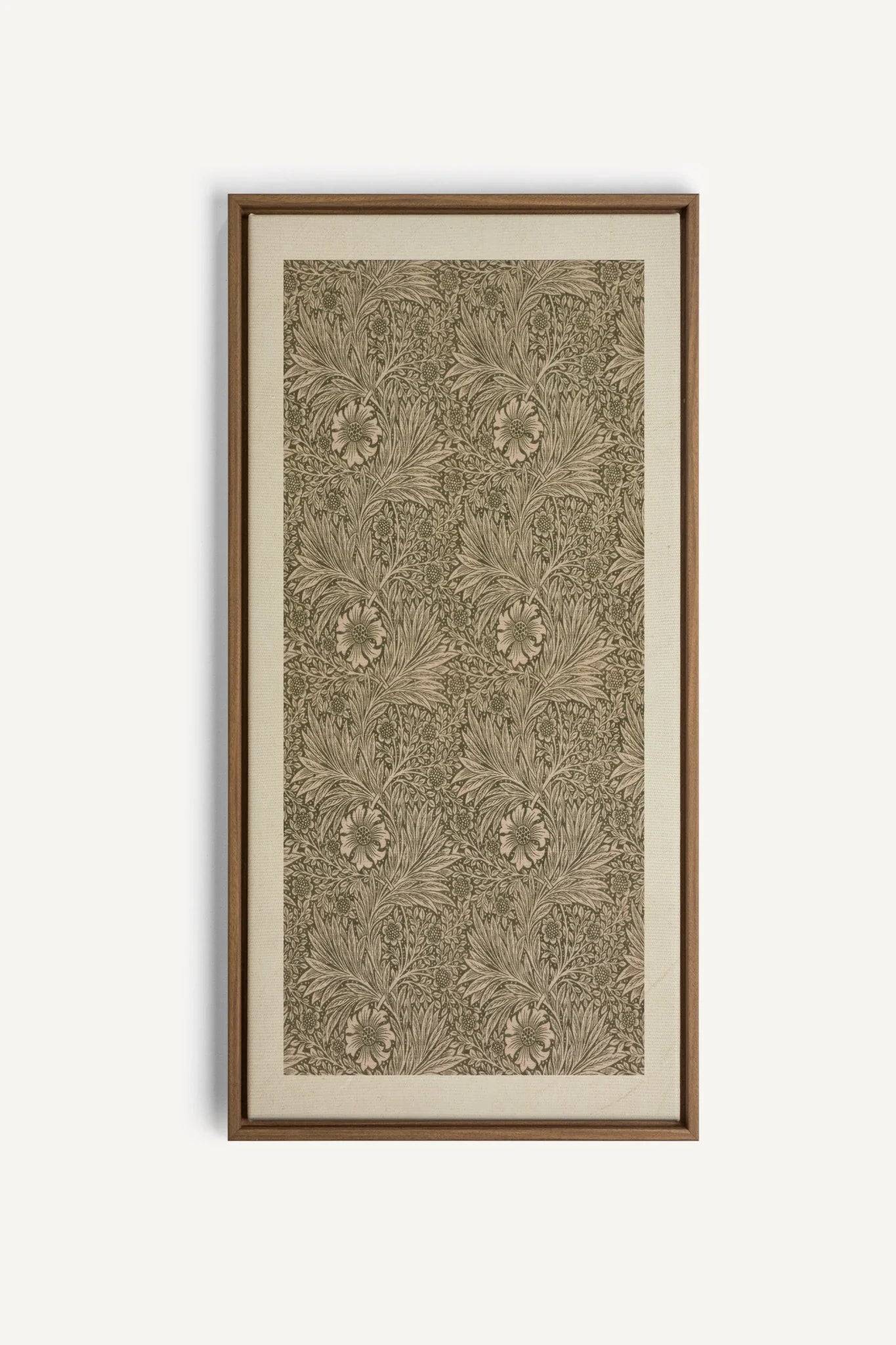 JARDIN GRAVÉ, Oeuvre sur toile étirée, encadré Brun Chêne