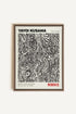 OLEKA CANVAS - KUSAMA I, Oeuvre sur toile étirée, encadré Brun Chêne
