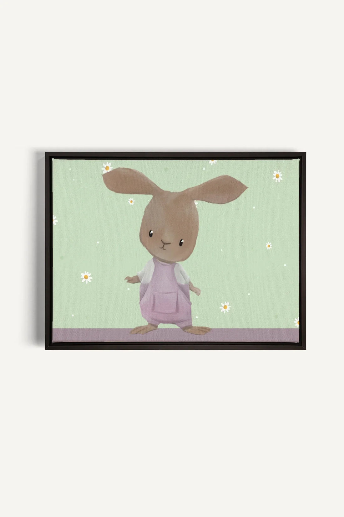 OLEKA CANVAS - LAPIN, Oeuvre sur toile étirée, encadré Noir