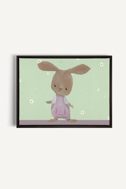 OLEKA CANVAS - LAPIN, Oeuvre sur toile étirée, encadré Noir