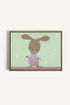 OLEKA CANVAS - LAPIN, Oeuvre sur toile étirée, encadré Brun Chêne